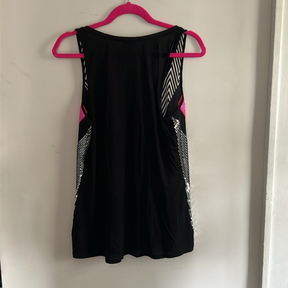 Express sequined and patterned tank top, size M NWOT - Picture 3 of 6